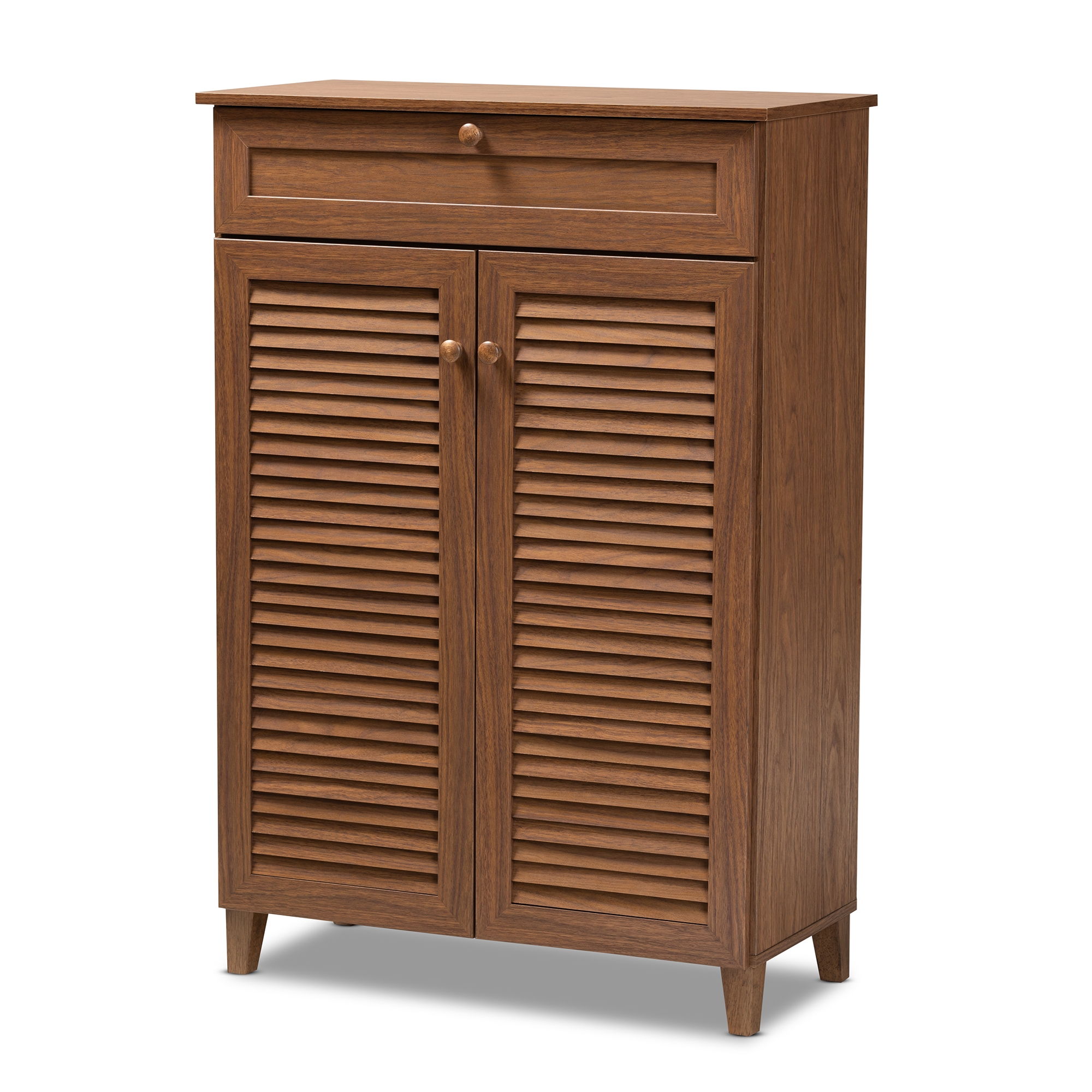 Baxton studio coolidge modern contemporary finished wood shoe storage outlet cabinet